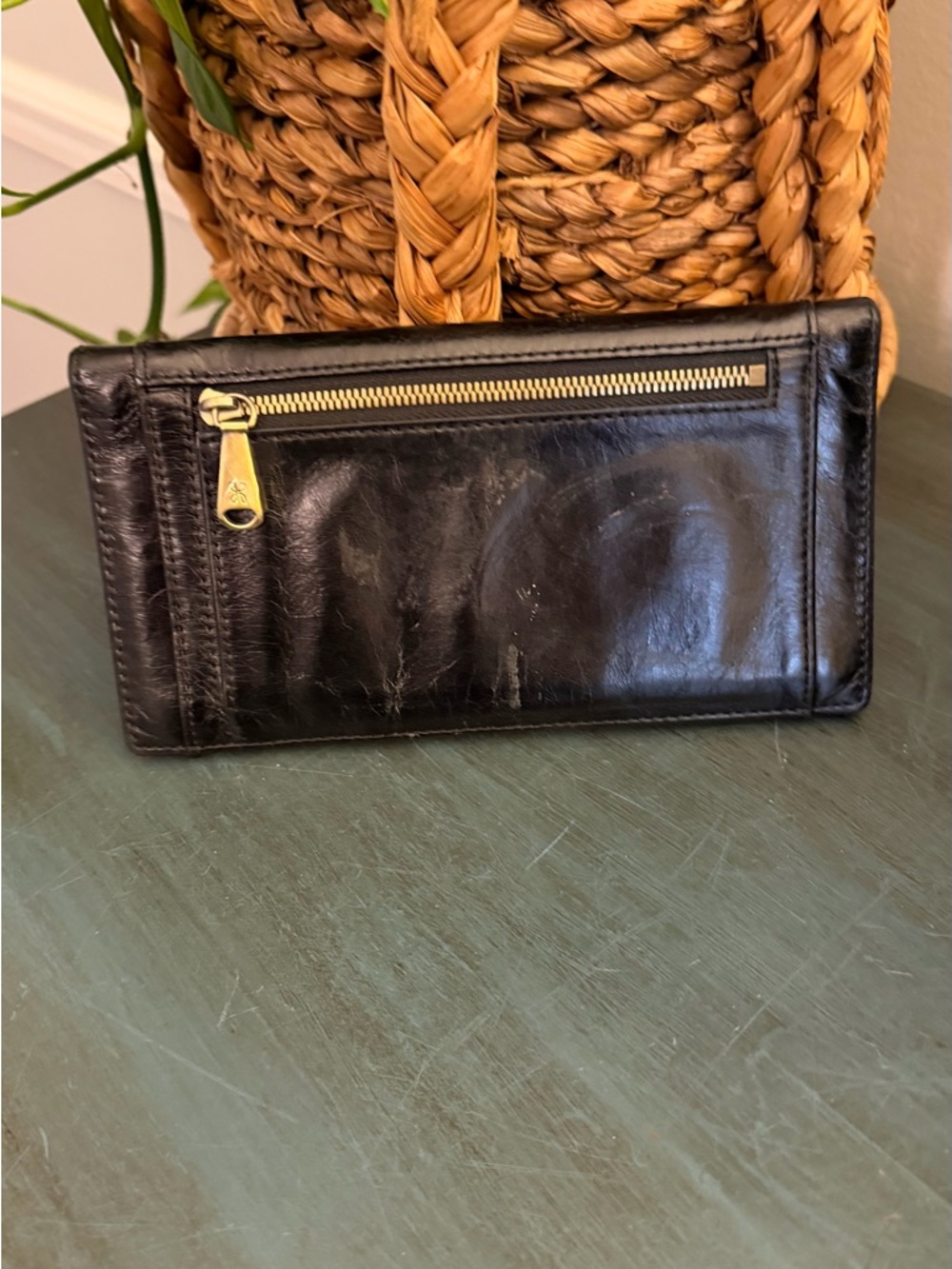 HOBO genuine leather black wallet. Lots of compartments